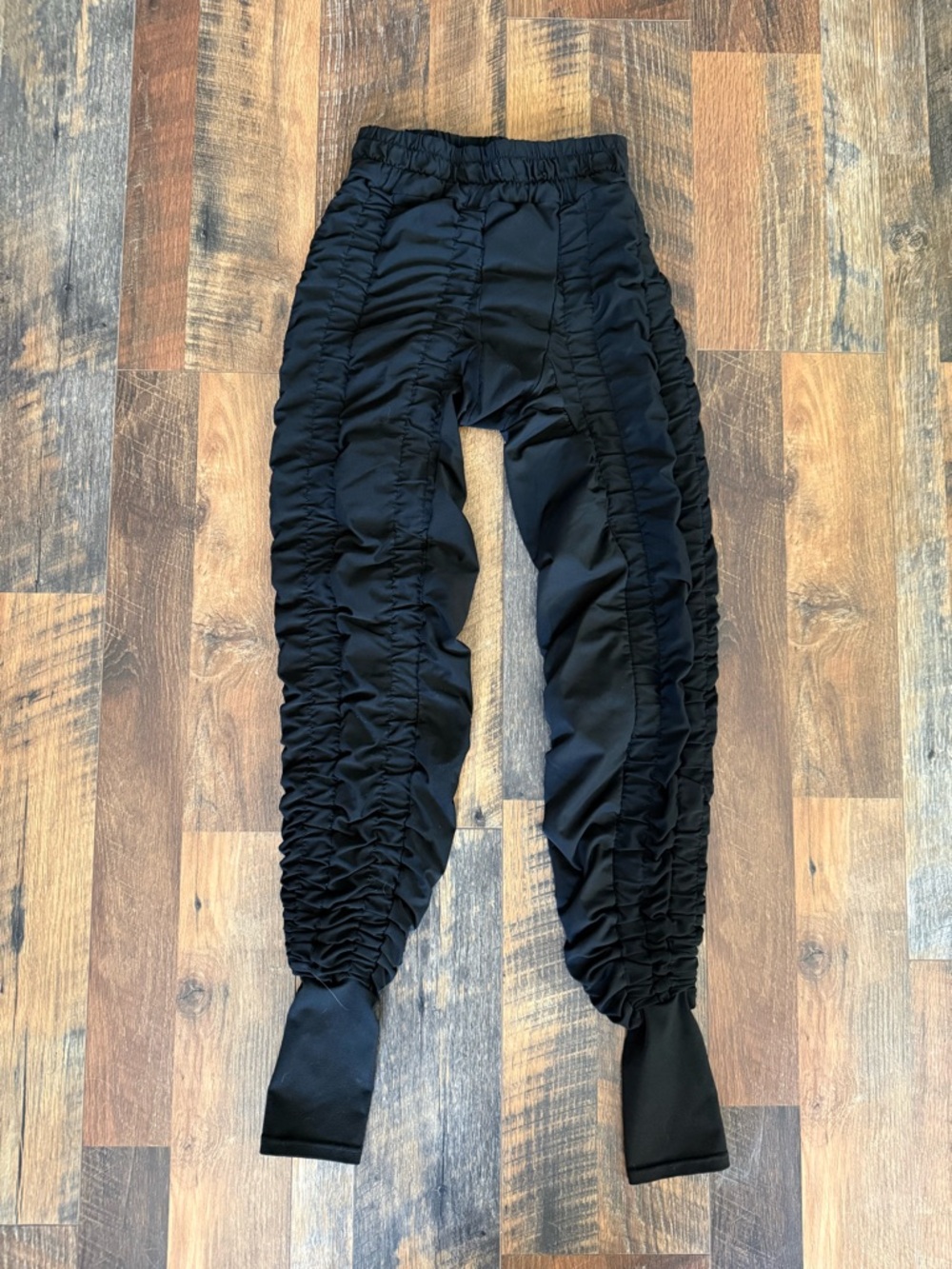 Agogie Wearable Resistance +20 Black Ruched Leggings Workout Pants